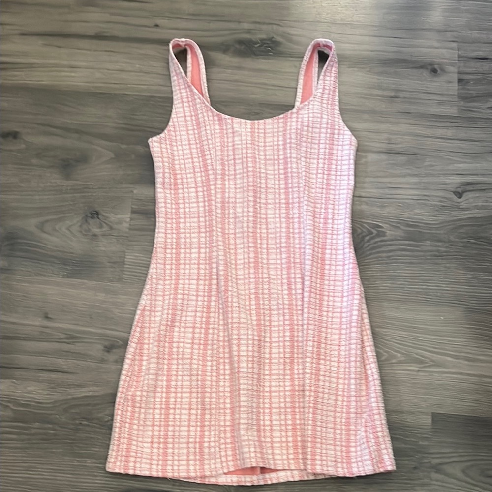 Elegant Pink Textured Mini Dress